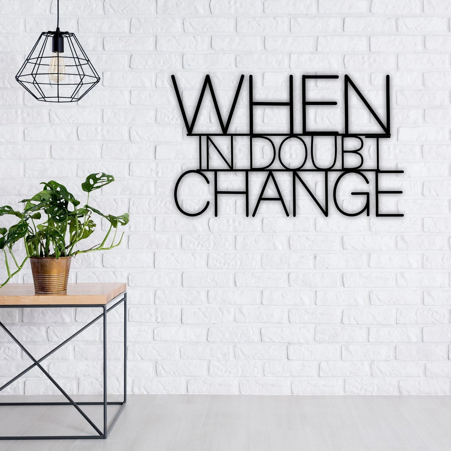 Inspirational Sign When In Doubt Change Hustle Element Hustle 24 7 Motivational Sign Metal Sign Fathers Day Sign Office Sign