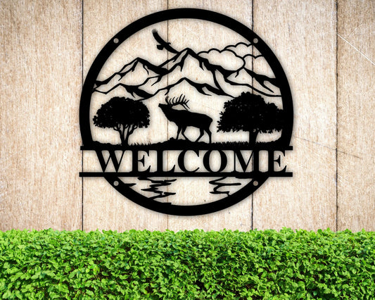 Rustic Ranch Sign, Custom Metal Sign For Home, Metal Farm Sign, Personalized Ranch Sign - 8 inches - metal sign