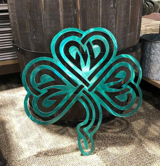 Celtic Shamrock Wreath Front Door Wreath Holiday Wall Decor Outdoor Four Leaf Clover Ireland St. Patrick's Day