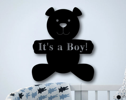 Personalized Baby Sign With Bear,baby Gifts With Name,it's A Boy Sign,custom Baby Shower Gift ,teddy Bear - wedding detail