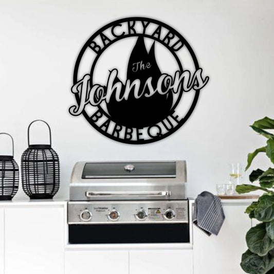 Personalized Family Name Metal Sign, Metal Established Family Sign, Housewarming Gift, Door Hanger - wedding detail