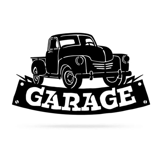 Garage Metal Sign Cut Metal Sign Metal House Sign - 8 inches - metal sign