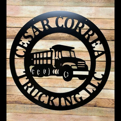 Excavation Contractor Decor, Personalized Dump Truck Business Sign, Custom Trucking Company Door, Wall Hanger Gift, Construction Gifts Laser Cut Metal Signs Custom Gift Ideas