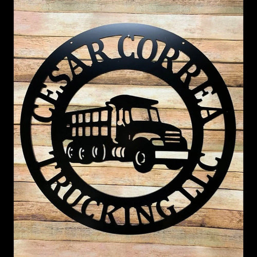 Excavation Contractor Decor, Personalized Dump Truck Business Sign, Custom Trucking Company Door, Wall Hanger Gift, Construction Gifts Laser Cut Metal Signs Custom Gift Ideas