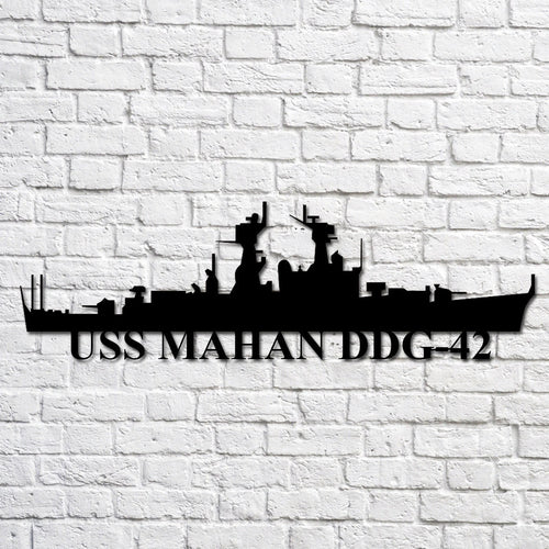 Uss Mahan Ddg42 Navy Ship Metal Art, Custom Us Navy Ship Cut Metal Sign, Gift For Navy Veteran, Navy Ships Silhouette Metal Art, Navy Home Decor Laser Cut Metal Signs Custom Gift Ideas