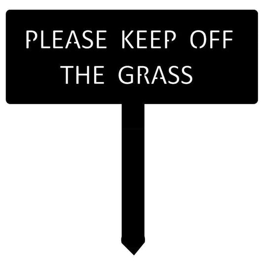 Please Keep Off The Grass Metal Sign Metal House Sign - 8 inches - metal sign