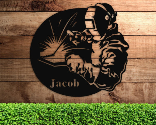 Customized Metal Welding Sign, Sign For Welder, Welder Sign, Personalize Sign, Custom Metal Sign Personalized Gift For Dad Father's Day Gift, Metal Laser Cut Metal Signs Custom Gift Ideas