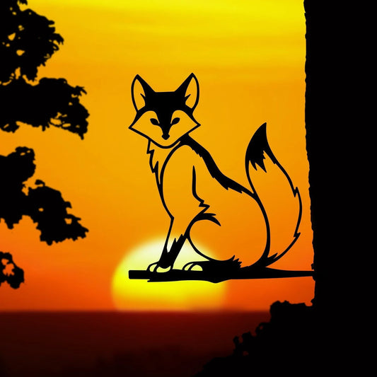Sly As A Fox Metal Art, Garden Signs, Cut Metal Sign, Metal Wall Art, Metal House Sign Laser Cut Metal Signs Custom Gift Ideas - 8 inches - metal sign