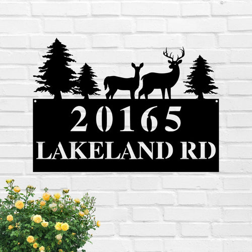Custom Metal Address Sign, 2 Line, Rustic Sign, Metal House Number Sign, Address Plaque, Mountain Decor, Mountain House, Housewarming Laser Cut Metal Signs Custom Gift Ideas