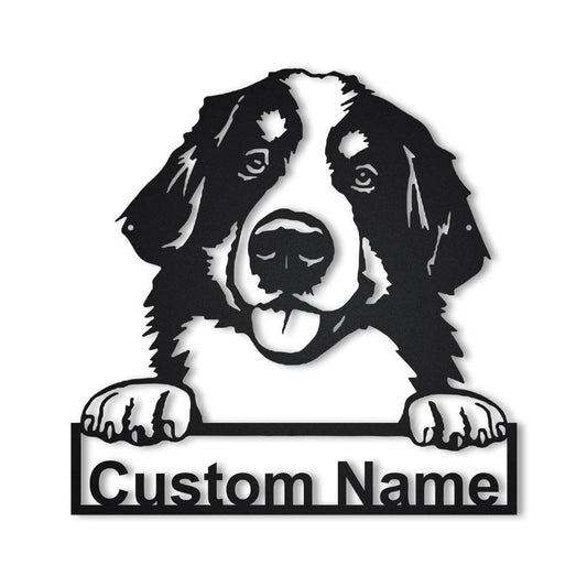 Personalized Bernese Mountain Dog Metal Sign Art, Custom Bernese Mountain Dog Metal Sign, Dog Gifts - metal sign