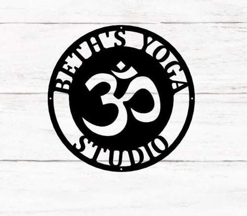 Yoga Aum Sign Buddha Charm Om Metal Wall Sign Metal Wall Decor Housewarming Gift