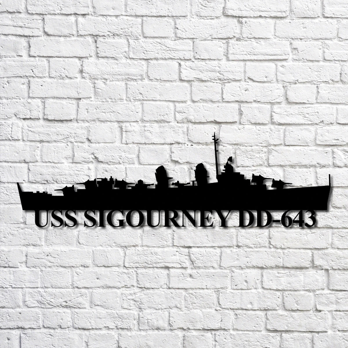Uss Sigourney Dd643 Navy Ship Metal Art, Gift For Navy Veteran, Navy Ships Silhouette Metal Art, Navy Home Decor Laser Cut Metal Signs Custom Gift Ideas