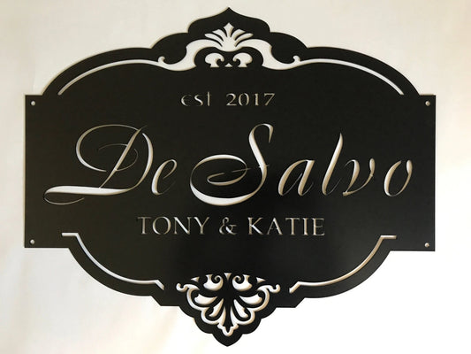 Personalized, Metal Sign, Laser Cut Address Sign, Gorgeous Detail Metal Sign, Metal Wall Art, Metal House - metal sign