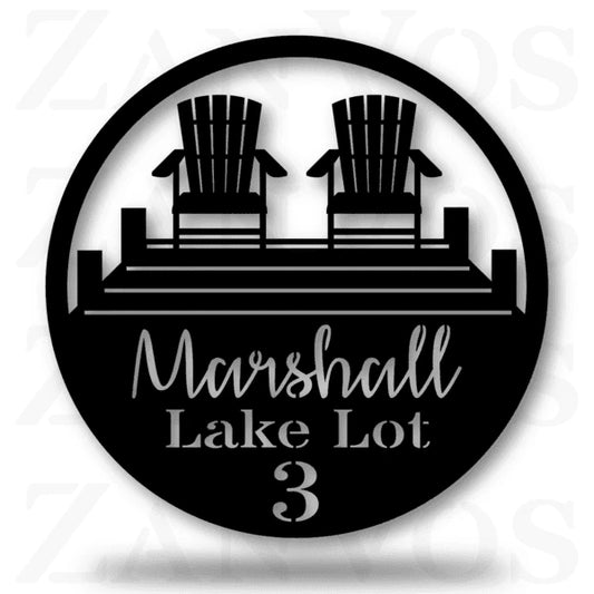 Dock Monogram Customized Metal Signs, Custom Metal Sign, Custom Signs, Metal Sign Laser Cut Metal Signs Custom Gift Ideas - 8 inches - metal sign