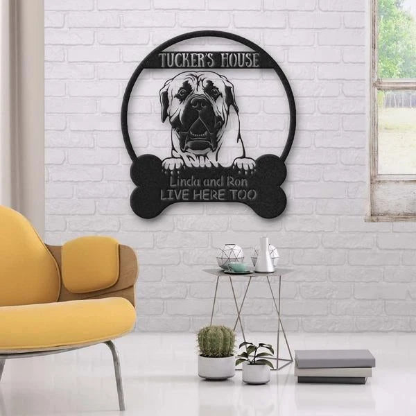 Boerboel Dog Lovers Funny Personalized Metal House Sign Cut Metal Sign