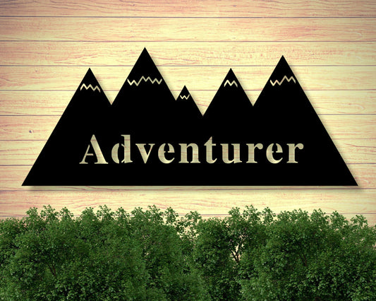 Mountains Mountains Scandinavian Decor Idea Gift Custom Metal Sign Mountain Range - 8 inches - metal sign