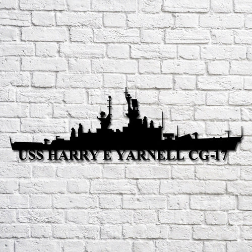 Uss Harry E Yarnell Cg17 Navy Ship Metal Art, Custom Us Navy Ship Cut Metal Sign, Gift For Navy Veteran, Navy Ships Silhouette Metal Art, Navy Home Decor Laser Cut Metal Signs Custom Gift Ideas