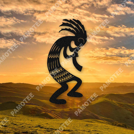 Kokopelli American Native Metal Sign, American Indian Housewarming Decoration, Metal Laser Cut Metal Signs Custom Gift Ideas - 8 inches - metal sign