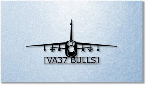 A7 Corsair Ii Va37 Bulls Gear Up With Ordnance Military Attack Aircraft Metal Sign Cut Metal Sign Wall Decor
