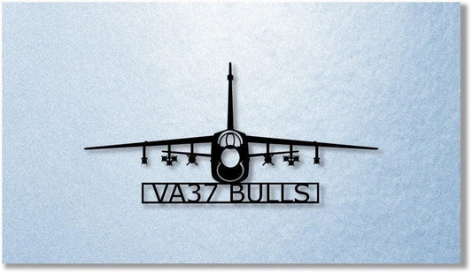 A7 Corsair Ii Va37 Bulls Gear Up With Ordnance Military Attack Aircraft Metal Sign Cut Metal Sign Wall Decor