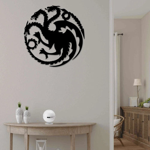 Targaryen Dragon Metal Wall Art, Sign For Home, Targaryen Dragon Signs, Game Of Thrones Metal Sign, Housewarming Gift, House Decor Laser Cut Metal Signs Custom Gift Ideas