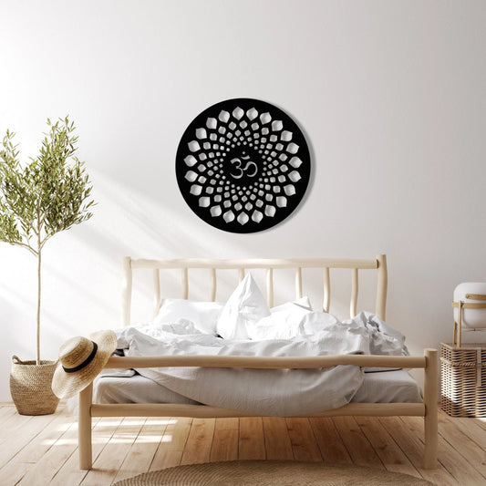 Om Metal Wall Art, Metal Wall Decor, Housewarming Gift, Home Office Living Room Decor, Outdoor Metal Wall - metal sign