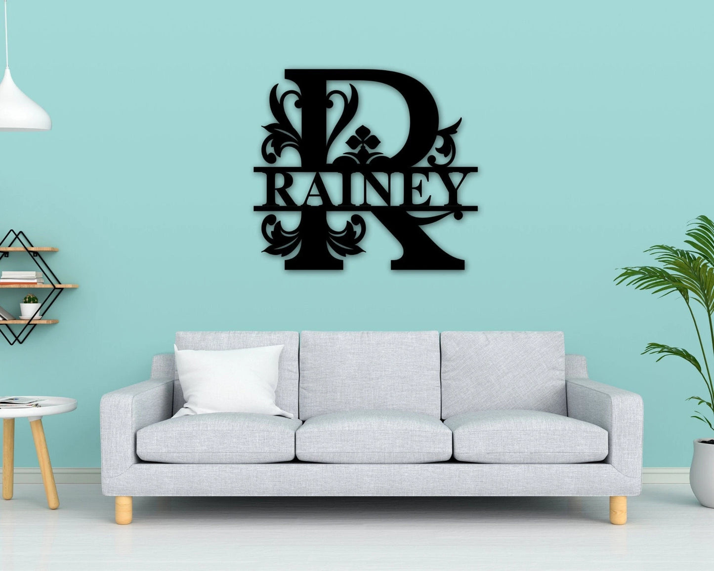 Custom Metal Name Sign, Family Name Metal Sign, Personalized Last Name Sign, Door Hanger, Outdoor Metal Sign, Wedding Gift, Monogram Sign, Metal Laser Cut Metal Signs Custom Gift Ideas