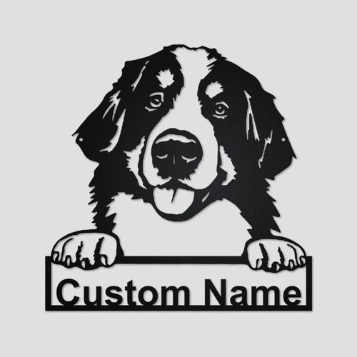 Personalized Custom Bernese Mountain Dog Metal Sign for Dog Lover Custom Name