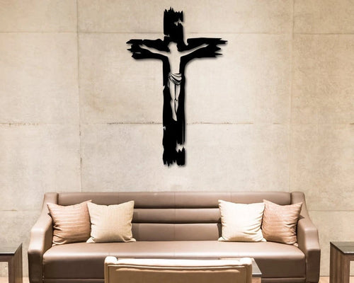 Jesus Cross Religious Gifts Decor Wall Art Cut Metal Sign Laser Cut Metal Signs Custom Gift Ideas