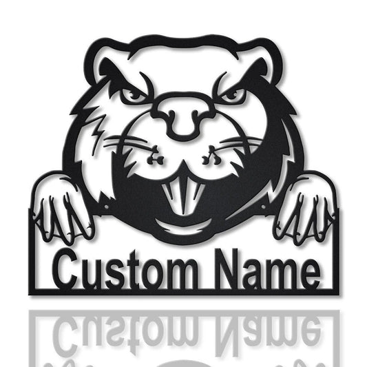 Personalized Beaver Metal Sign Art, Custom Beaver Metal Sign, Animal Gift, Pets Gift, Birthday Gift - metal sign