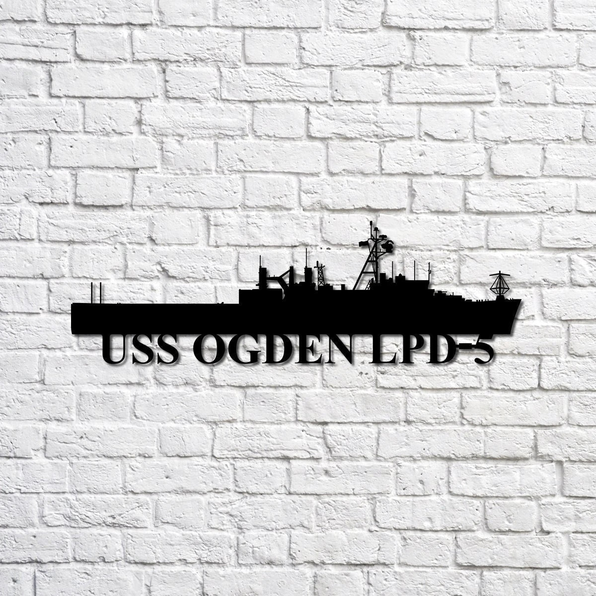 Uss Ogden Lpd5 Navy Ship Metal Sign, Memory Wall Metal Sign Gift For Navy Veteran, Navy Ships Silhouette Metal Sign Laser Cut Metal Signs Custom Gift Ideas