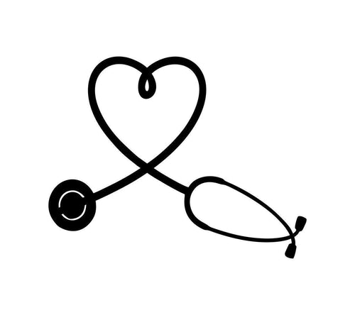 Stethoscope Heart Nurse doctor emt Signs Cut Metal Sign Metal House Sign