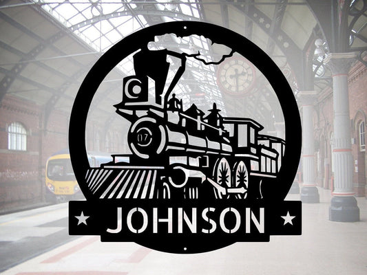 Train Metal Sign Metal Wall Decor Custom Metal Name Sign christmas Gift For Him Name Metal Sign Fathers Day Gift