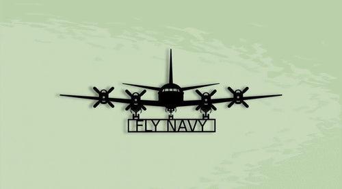 P3 Fly Navy P3 Orion Naval Aircraft Metal Sign Cut Metal Sign Wall Decor