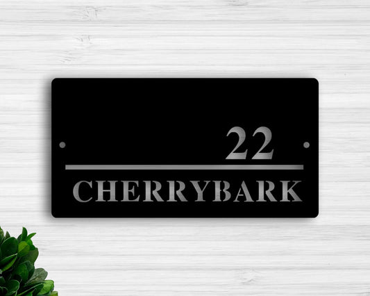 House Number Plaque Modern House Numbers Metal Address Sign Address Plaque Personalized Street Sign House Number Sign - 8 inches - metal sign