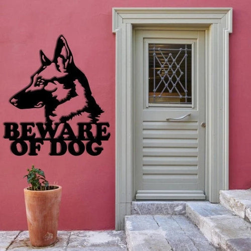 Beware Of Dog Sign Metal Sign Dog Sign Beware Of Dog Plaque Dog Lovers Gift Entryway Sign Fall December Trends