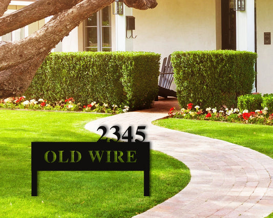 Personalized Metal Address Sign With Stakes, Yard Sign With Name, Custom Name Address Sign For Yard, Name - metal sign