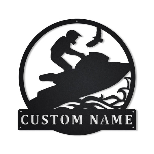 Personalized Waverunner Monogram Metal Sign Art, Metal Wall Art, Waverunner Metal Sign, Housewarming - metal sign