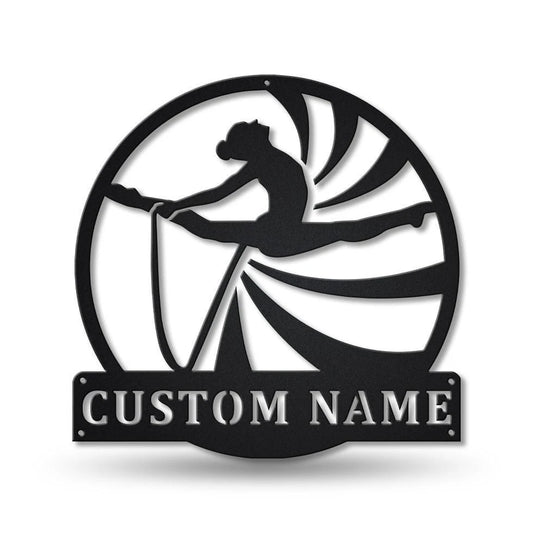 Personalized Rhythmic Gymnastics Rope Monogram Metal Sign Art, Custom Rope Sport Metal Sign, Hobbie - metal sign
