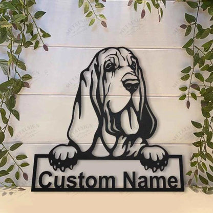 Bloodhound Personalized Metal Wall Decor, Cut Metal Sign, Metal Wall Art, Metal House Sign Laser Cut Metal Signs Custom Gift Ideas