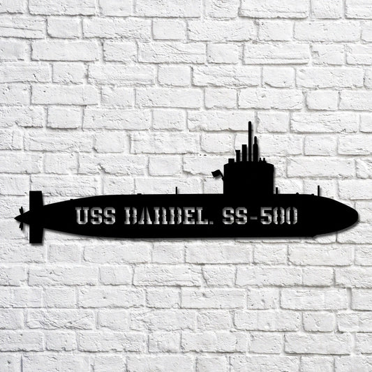 Uss Barbel. Ss580 Navy Ship Metal Art, Custom Us Navy Ship Cut Metal Sign, Gift For Navy Veteran, Navy - metal sign