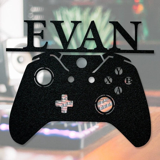 Gamer Name Sign Nursery Decor Personalized Metal Sign Personalized Name Sign Metal Name Sign Kids Name Sign - 8 inches - metal sign