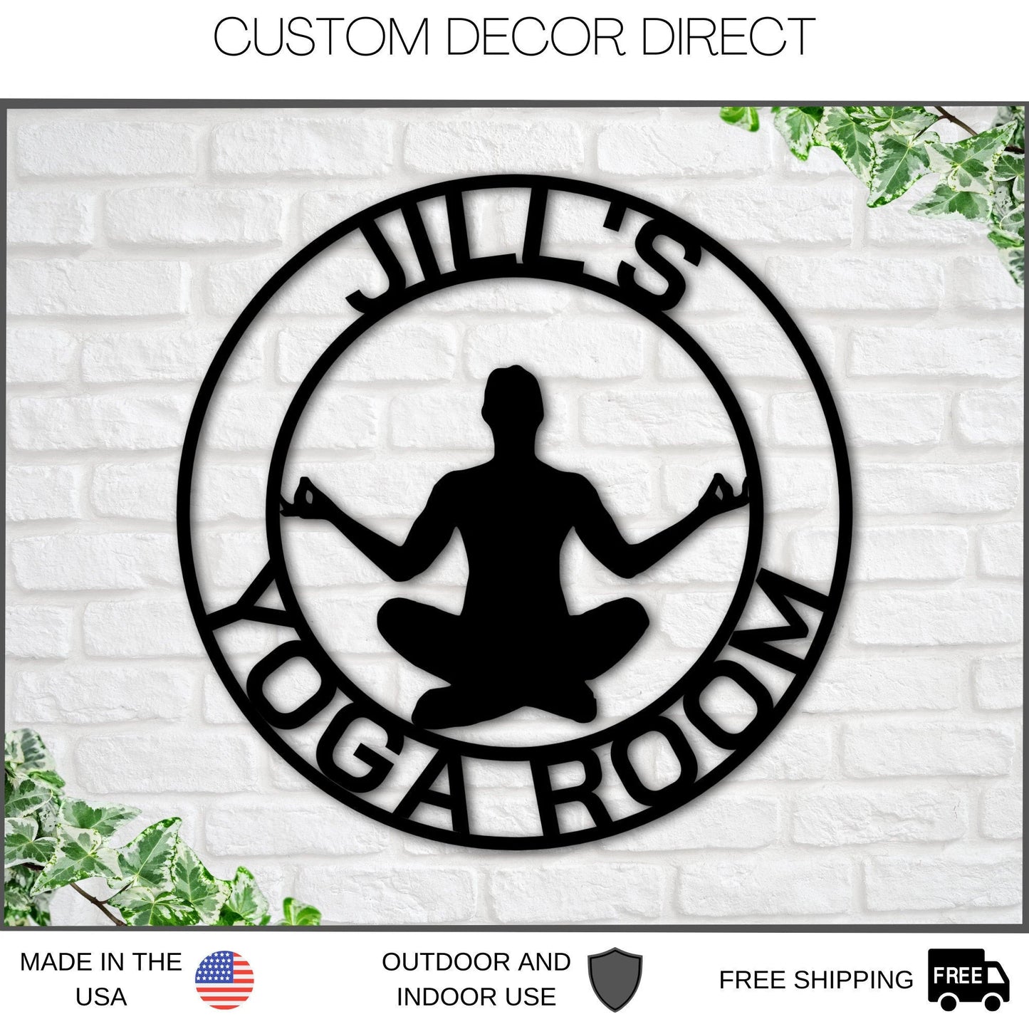 Mothers Day Gift, Personalized Mothers Day Gift, Gift For Mom, Custom Yoga Metal Sign, Personalized Yoga Sign, Yoga Studio Decor, Gift Mom Laser Cut Metal Signs Custom Gift Ideas