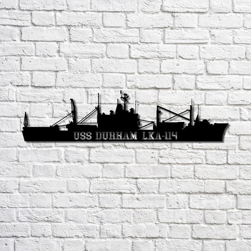 Uss Durham (lka114) Navy Ship Metal Art, Custom Us Navy Ship Cut Metal Sign, Gift For Navy Veteran, Navy Ships Silhouette Metal Art, Navy Home Decor Laser Cut Metal Signs Custom Gift Ideas
