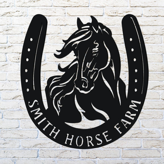 Horse Farm Metal Sign, Custom Metal Sign For Farm Sign For Barn, Metal Sign For A Ranch, Horse Ranch - metal sign