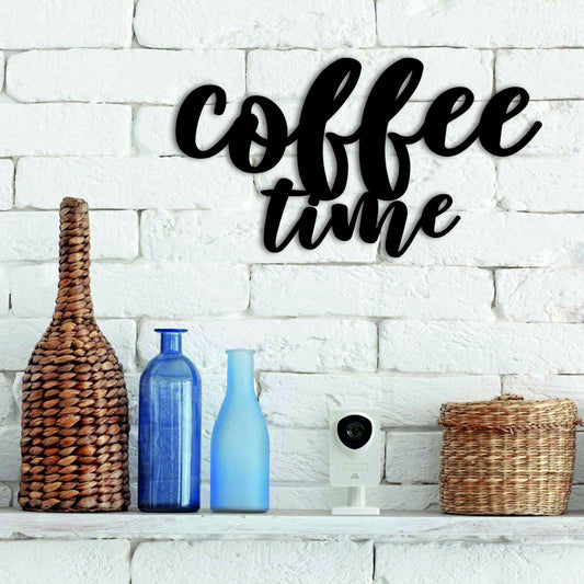 Coffee Metal Sign Coffee Time Decor Kitchen Decor Mother's Day - 8 inches - metal sign