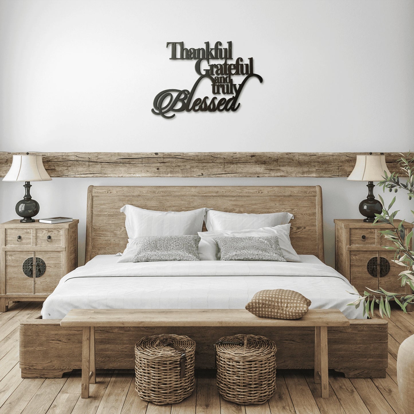 Thankful Grateful Blessed Metal Sign Home Decor, Cut Metal Sign, Wall Metal Art Laser Cut Metal Signs Custom Gift Ideas