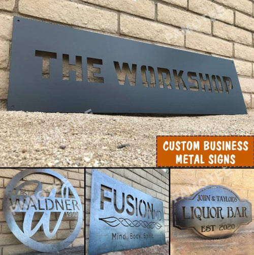 Your Business Logo Or Artwork Sign Cut Metal Sign Metal House Sign Custom Business Logo Or Artwork – Custom Large Metal Sign – Business Logo Sign – Office Logo