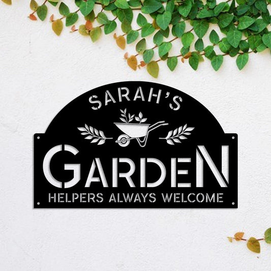 Metal Garden Sign, Custom Outdoor Garden Stake, Home Decor, Metal Laser Cut Metal Signs Custom Gift Ideas - 8 inches - metal sign