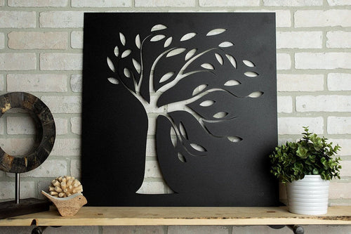 Leafy Tree Wall Metal Art Cut Metal Sign Wall Metal Art